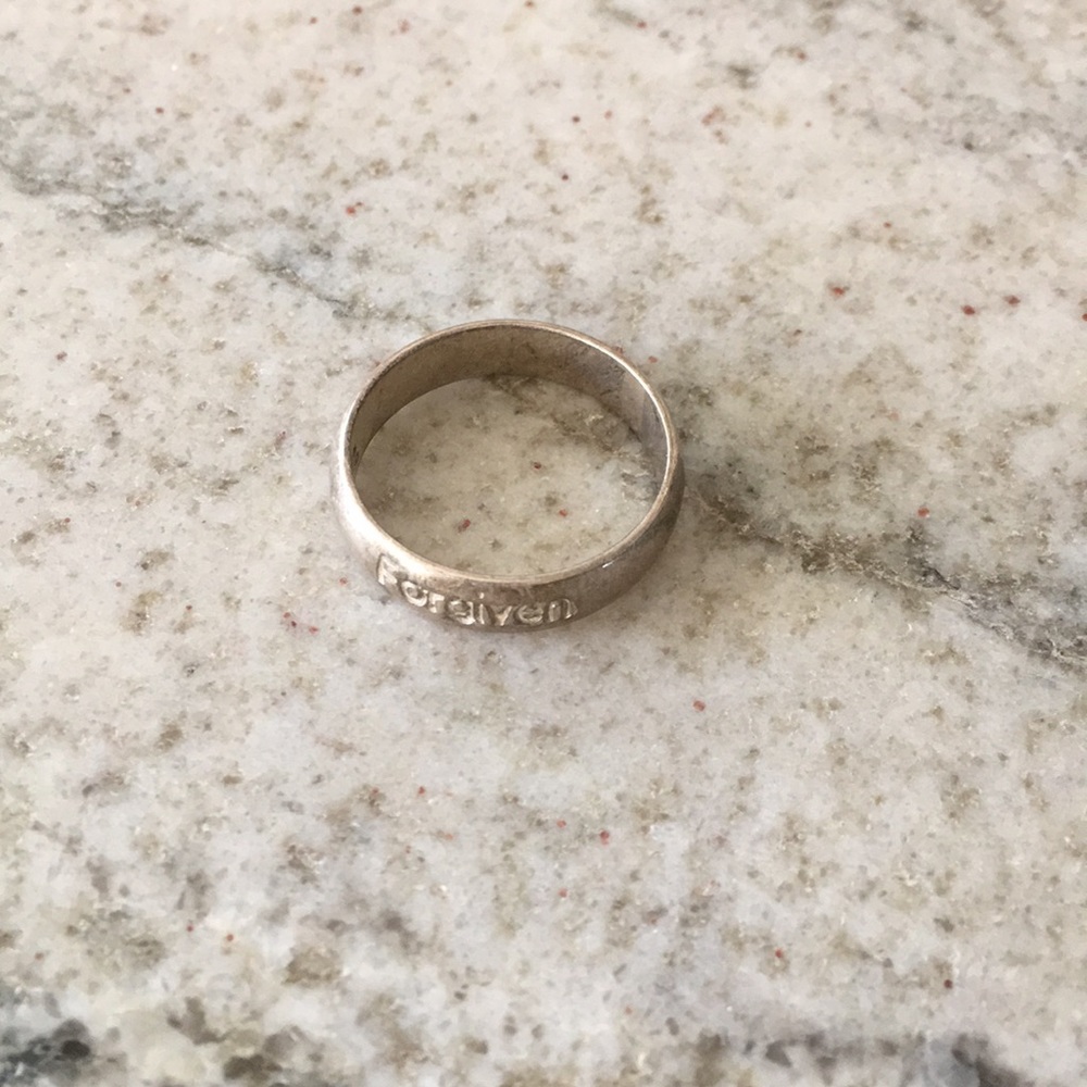 Sterling Silver ‘Forgiven’ Christian Ring - image 4